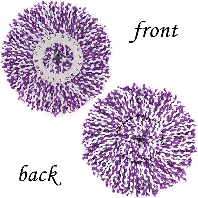 3 Pack Spin Mop Replacement Head, Round Shape Standard Size Microfiber Mop Head - Image 6