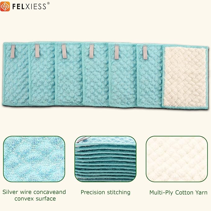 Blue Microfiber Scrubbing Pads, Non-Scratch - Image 8