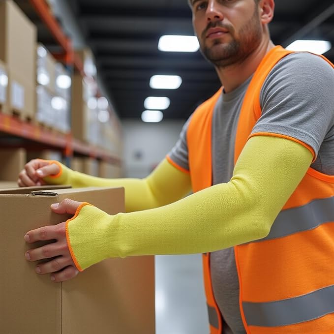 G & F PRODUCTS 100% Kevlar fiber by DuPont Cut Resistant Knit Sleeve, Sold by 6-piece pack