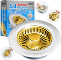 zaa 3 in 1 Kitchen Sink Drain Strainer Stopper Removable Basket Pop-Up by zaa