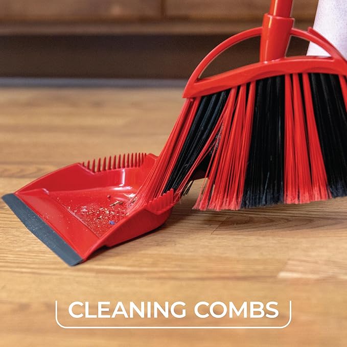 O-Cedar One Sweep Broom & Step-On Dustpan Set | Patented Wave Bristles Remove - Image 5
