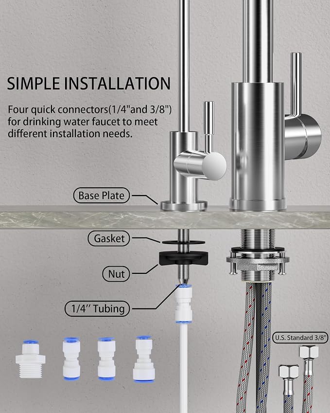 Kitchen Faucet and Water Filter Faucet: Chrome Kitchen Sink Faucet - Image 8