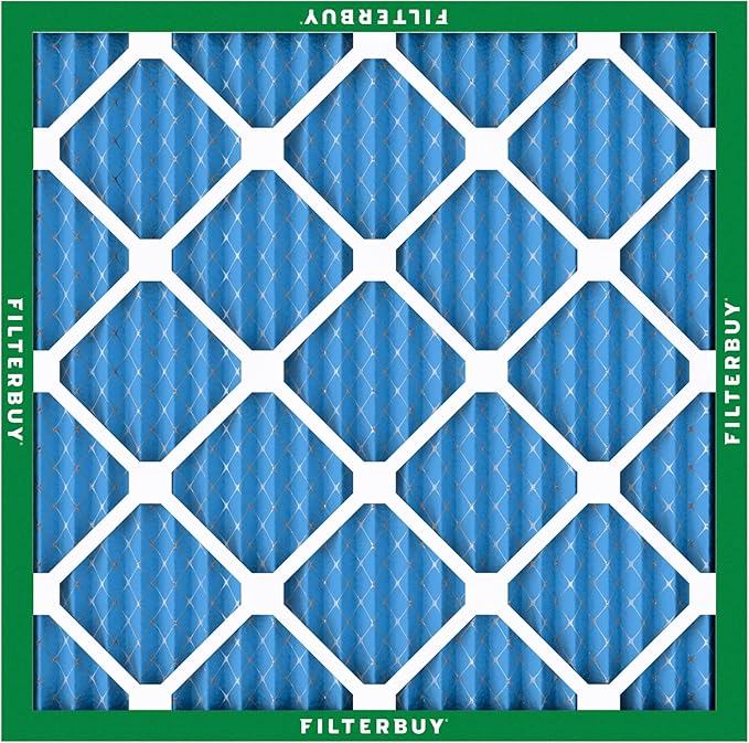 Filterbuy 13.25x13.25x1 Air Filter MERV 13 Optimal Smoke & Allergy Defense (6-Pack), Electrostatic Pleated HVAC AC Furnace Filters Replacement, Made in USA (Actual Size: 13.25 x 13.25 x 0.75)