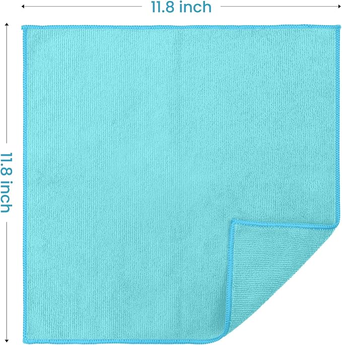 34 Pack Microfiber Cleaning Cloth, 11 Assorted Colors Cleaning Rags - Image 2