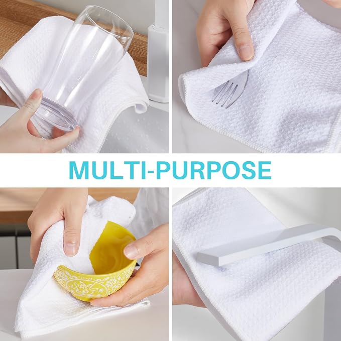 JOYMOOP Microfiber Waffle Weave Cleaning Cloth, Highly Absorbent Kitchen Towels - Image 7