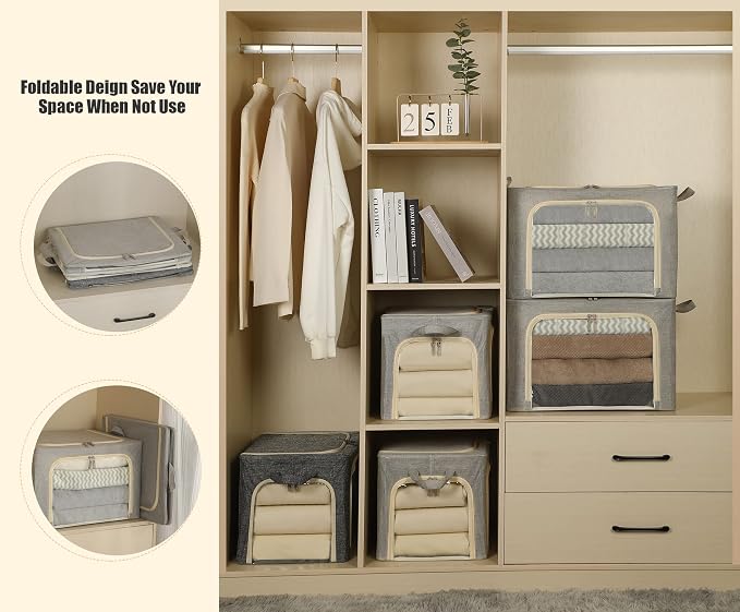 3 Openings Large Clothes Storage Bins - Image 5