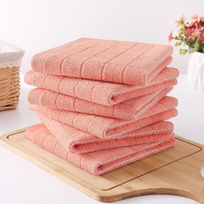 Homaxy 100% Cotton Terry Kitchen Dish Cloths, 6 Pack - Image 8