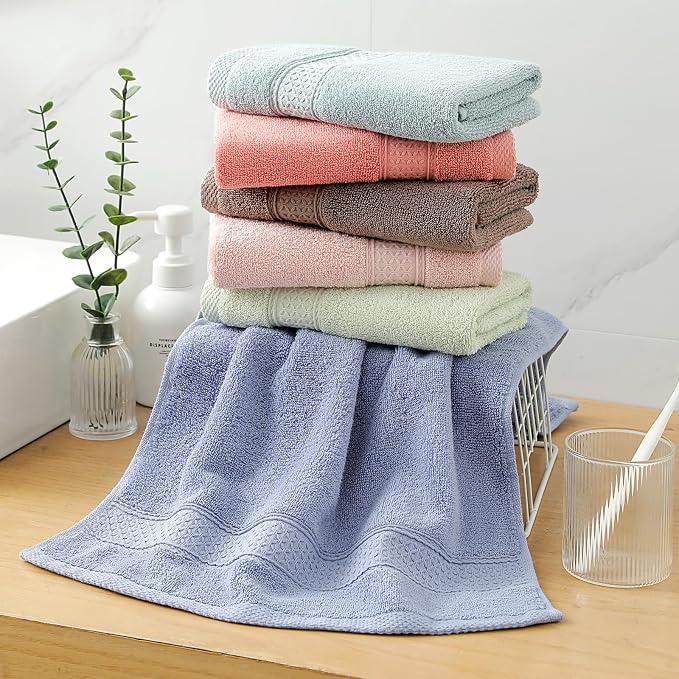 6 Pack Hand Towel Set, 16 by 28 inches, 100% Cotton Ultra Soft and Highly - Image 3