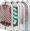 40" Clear Garment Bags for Hanging Clothes, Hanging Clothes Storage Suit Cover by Perber