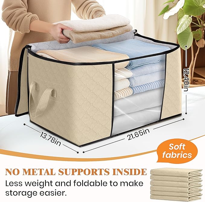 10 Pack Storage Bags for Clothes Blanket Storage Bins - Image 2