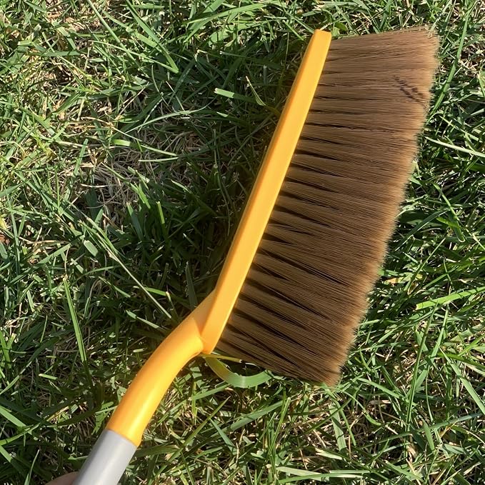 15" Yellow Soft Brist. Hand Broom Brush Bed Sofa Counter Hair Clear | Soft - Image 2