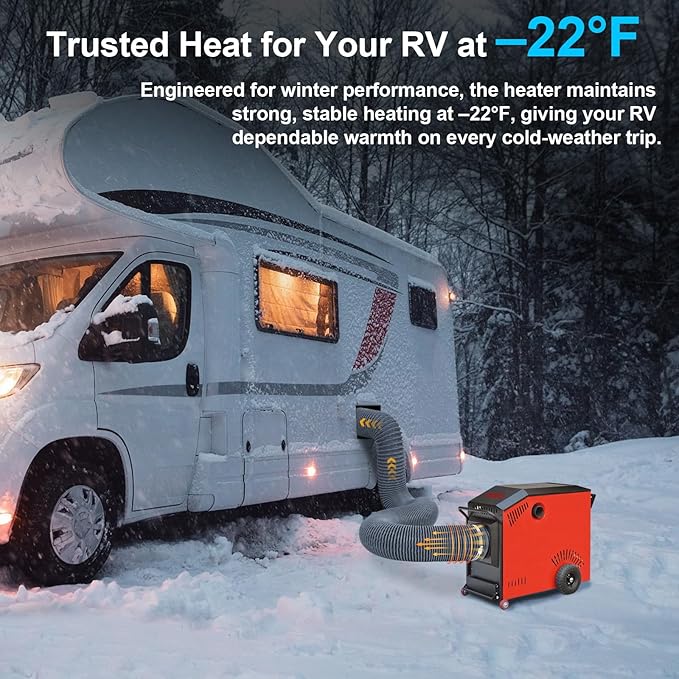 Diesel Heater Hose, 3 Inch X 6FT Flexible Nylon Ducting – Wear-Resistant, Tear-Proof Venting Hose, Upgraded Fire-Resistant Hose for 2KW/5KW/8KW Diesel Heaters, RV, Tent, Truck, Camping