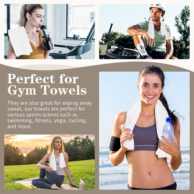 Salon Towels 12 Pack, Quick Dry Gym Towels, Spa Face Towel, Absorbent - Image 7