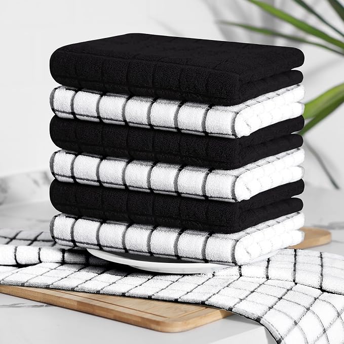 Homaxy Large Premium Cotton Kitchen Towels 16"x 28", 4 Pack - Image 8