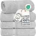 Chakir Turkish Linens 100% Cotton 4-Pack Bath Towels 30x60, 30x60 Extra Large by ChakirTurkishLinens