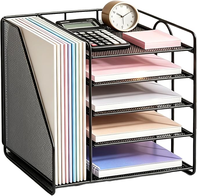 OPNICE Desk Organizer, 5-Tier Paper Organizer Letter Tray, Office Desk by OPNICE