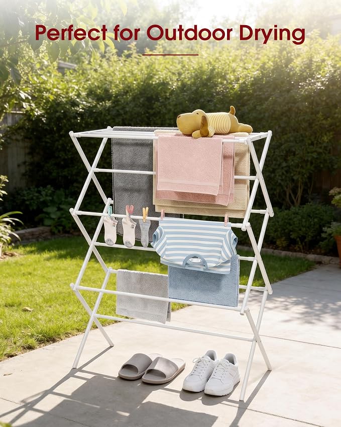 Sakugi Foldable 3-Tier Clothes Drying Rack 37.4" H - Image 9