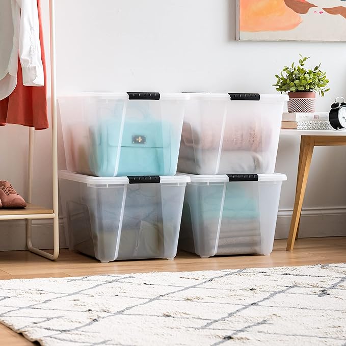 IRIS USA 4-Pack 54 Quart Storage Bins - Image 3