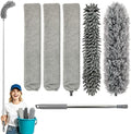 Microfiber Feather Duster 6-in-1 Kit | Extendable Duster by Quadafy