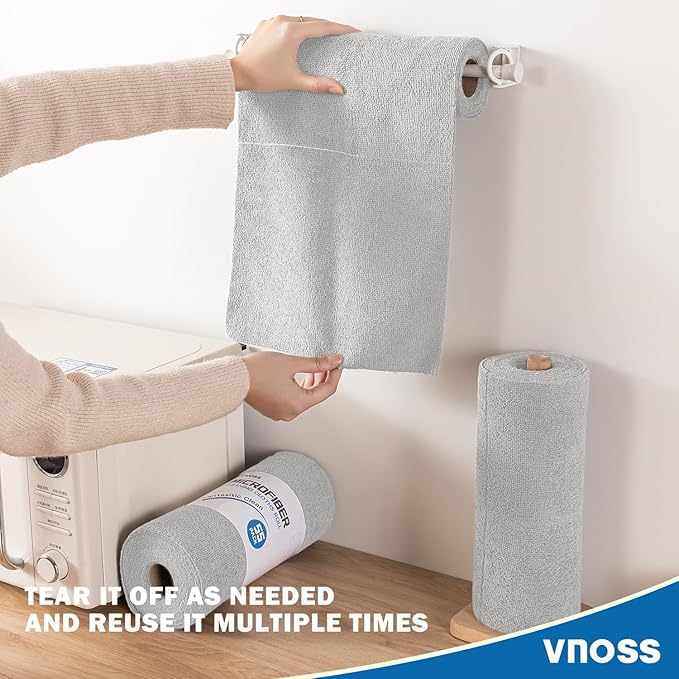 100 Pack Microfiber Cleaning Cloth Roll, Tear Away Reusable Towels, Ultra - Image 5