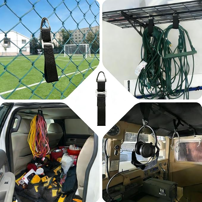 Metal Heavy Duty Extension Cord Organizer 7 Pack Black 17" Adjustable Storage - Image 6