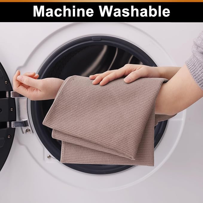 Homaxy 100% Cotton Waffle Weave Kitchen Towels, 8 Pack - Image 5