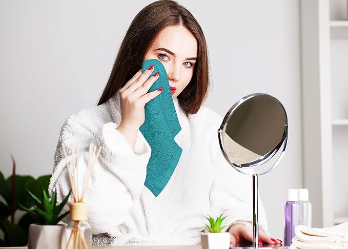Utopia Towels 24 Pack Washcloths, 12x12 in, 100% Cotton, Turquoise | Premium - Image 3