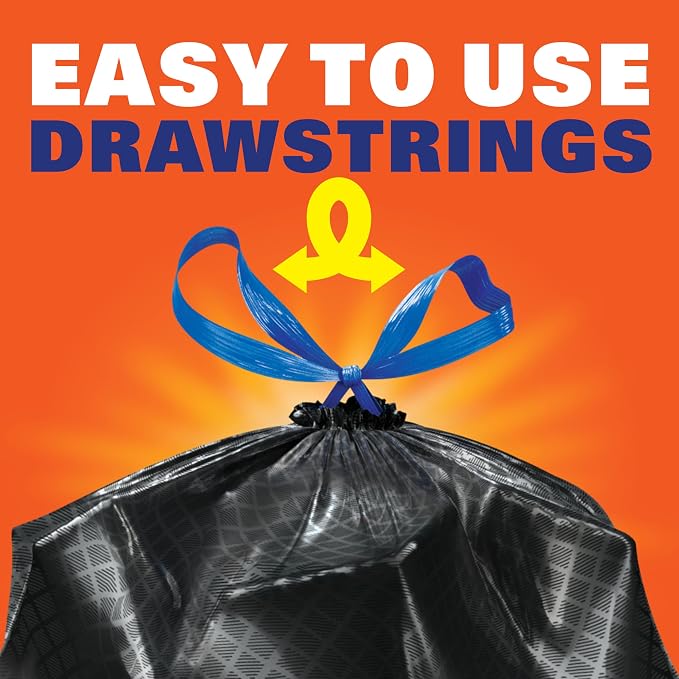 Hefty Ultra Strong 13 Gal Kitchen Trash Bags, 40ct | 13G Tall Trash Bags - Image 5