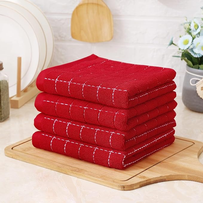 Homaxy 100% Cotton Terry Kitchen Towels, 6 Pack - Image 8