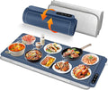 OcePor Warming Mat for Food,(XXL 36"x16") Electric Warming Tray,Extra Large Food Warmer Mat,Warming Pads for Food,Portable Heating Mat for Buffet,Parties,Buffets Party (Blue + Heat Insulation Pad)