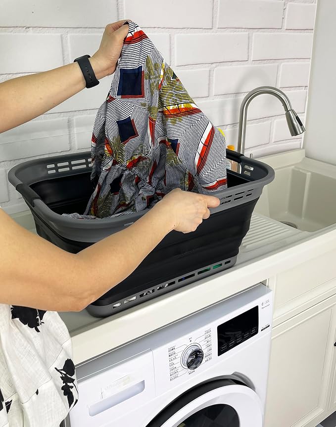 SAMMART 42L Collapsible Plastic Laundry Basket - Image 4