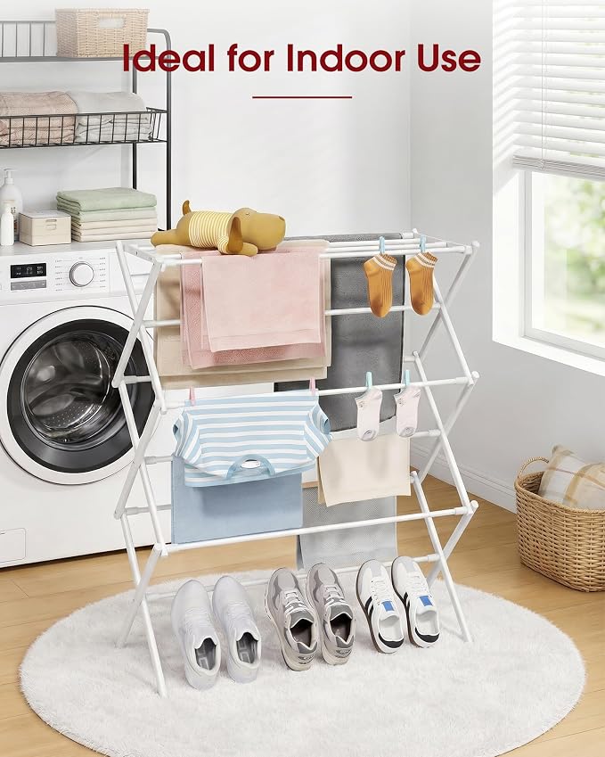 Sakugi Foldable 3-Tier Clothes Drying Rack 37.4" H - Image 8