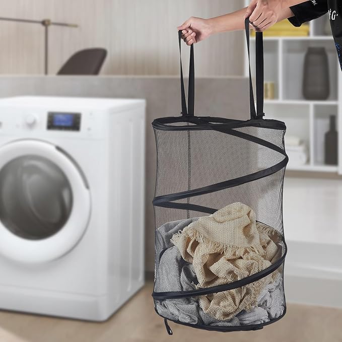 Seiritex 2Pcs Mesh Popup Laundry Hamper 115L Extra Large Collapsible Laundry - Image 3