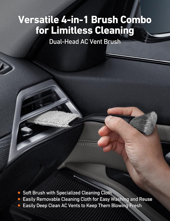 AstroAI 8pcs Windshield Cleaner Tool & Car Interior Detailing Kit | Extendable - Image 3