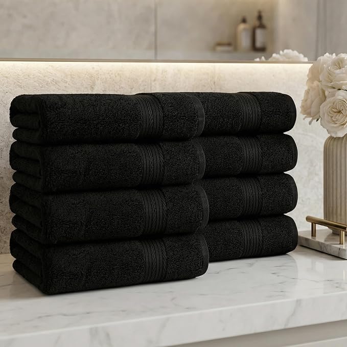 100% Cotton Hand Towels 18x28 Inches, 600 GSM, Soft & Absorbent - Image 2