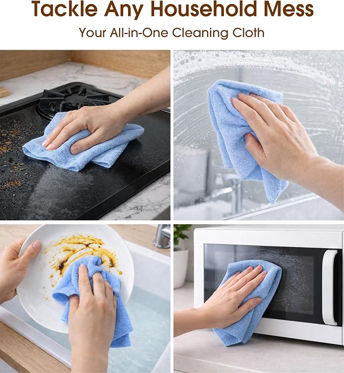 KitchLife Microfiber Cleaning Cloth Roll, 100 Pack - Image 4