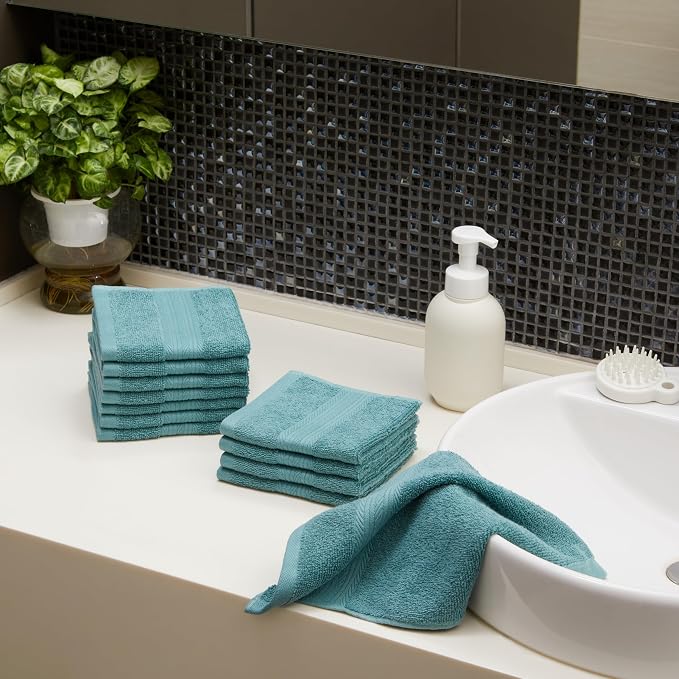 Amazon Basics Highly Absorbent, Fade-Resistant 100% Cotton Washcloths, Machine - Image 7