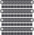 84 Pack Curtain Rod Clip Rings, Metal Drapery Ring by LULARINE