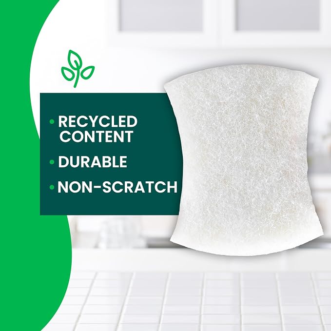 Scotch-Brite Greener Clean Non-Scratch Scrub Sponge, 6 Pack | Kitchen Sponges - Image 3