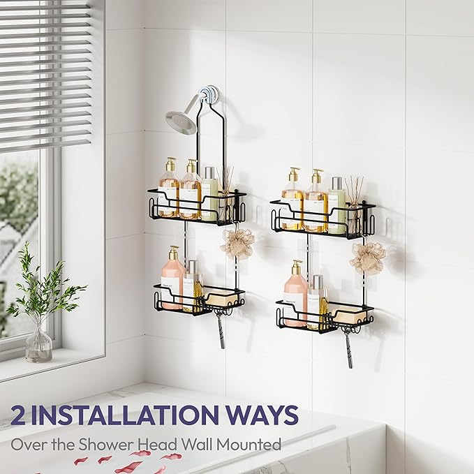 SWTYMIKI Bathroom Shower Caddy Hanging - Image 2