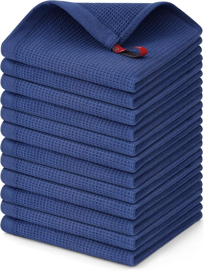 Homaxy 100% Cotton Waffle Weave Dish Cloths, 12 Pack by Homaxy