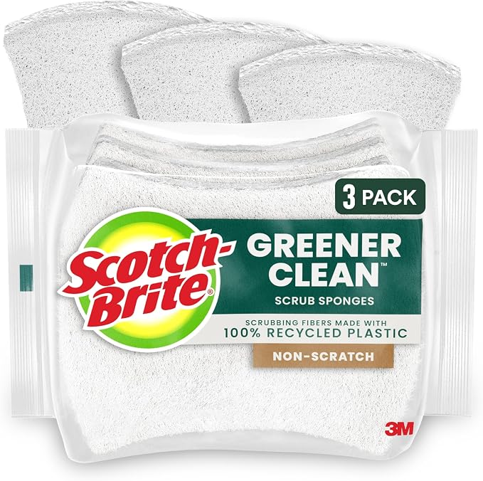 Scotch-Brite Greener Clean Non-Scratch Scrub Sponge, 3 Pack | Sponges by Unknown
