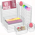 Manalete 65 Pcs Clear Plastic Drawer Organizer, Makeup & Vanity Organizer | by Manelete