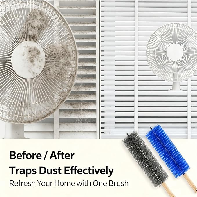 2PCS Fan Cleaning Brush, 2026 New Bendable Microfiber Head Dusting Brushes - Image 6