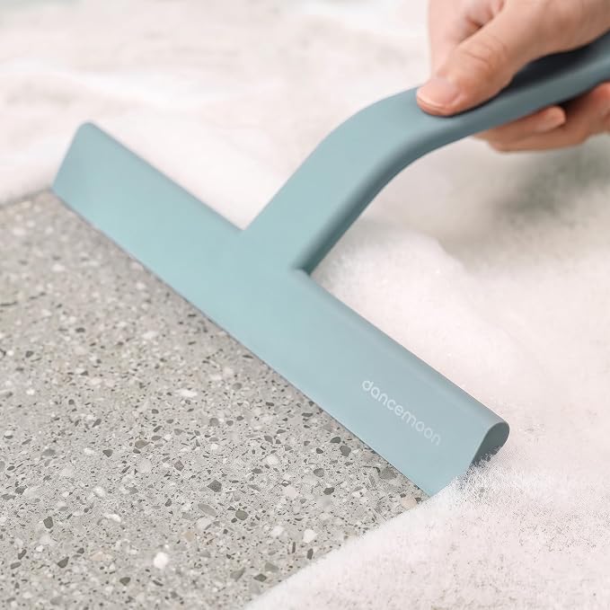 JustHang Shower Squeegee with Built-in Hook, 10-Inch Slate Blue | Award-Winning - Image 7