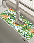 Patterned Sink Faucet Mat Kitchen Splash Guard Super Absorbent Drying Mat by BnhjsdwTablecloth