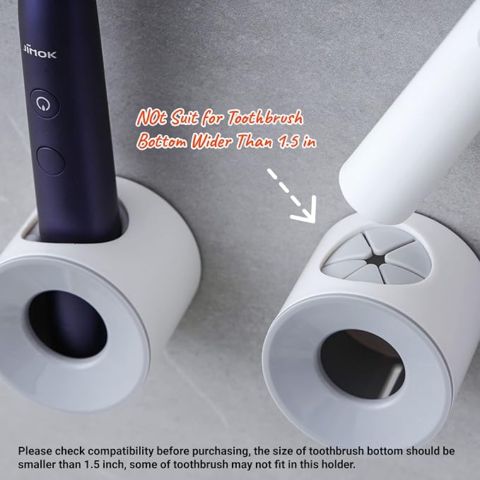 Electric Toothbrush Holder, Wall Mounted Shower Space-Saving Caddy, Toothbrush - Image 3