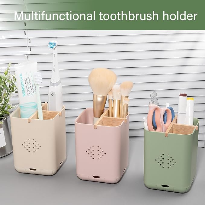 Toothbrush Holders for Bathrooms, Electric Toothbrush Holder, 3 Slot Vanity - Image 7