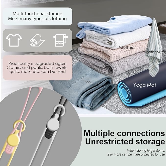 20Pcs Silicone Cable Ties, Cord Organizer Cable Management-2Sizes | Reusable - Image 5