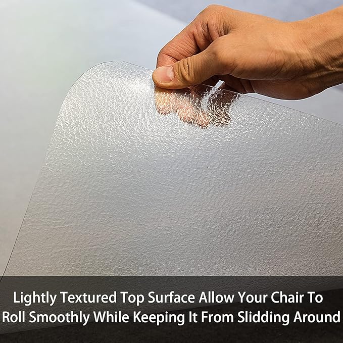 Chair Mat for Hardwood Floor, 60”x 46” Office Chair Mat, Floor Mat for Office Chair, Clear Desk Chair Floor Mat for Computer Desk